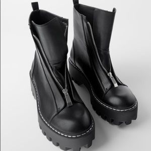 ZARAm zippered ankle boots